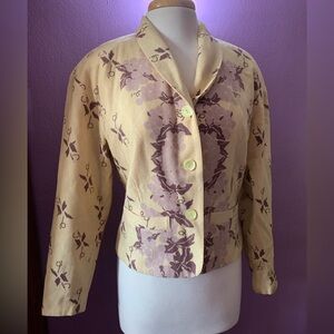 ASUS Yellow and Lavender Floral Women's Blazer